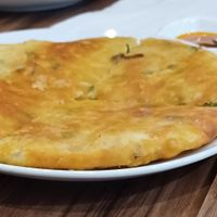 Crispy pancake at Noodle Arts in Vancouver