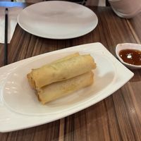 Veg spring rolls  at Noodle Arts in Vancouver