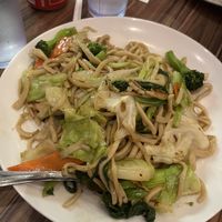 Fried noodles with veg  at Noodle Arts in Vancouver