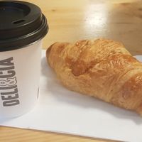Coffee and croissant at PMI - Deli Y Cia in Mallorca