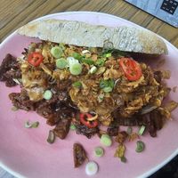 Tempeh sandwich - vegan at La Fabrique  in Roermond