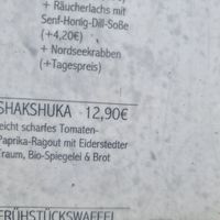 Shakshuka can be served vegan, without the traum and egg... at MEERSATT - Café & Bar in Sankt Peter-ording