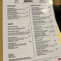 Front menu   at Old Fire Station x Damascus Rose Kitchen in Oxford