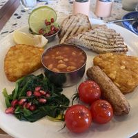 Vegan breakfast   at Stamp Brasserie in North London