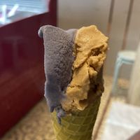 Purple potion and Macchiato  at Gelato Jedi in Ubud