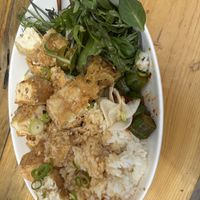 daily rice bowl with teriyaki tofu   at The West Side Kitchen in Orcas Island