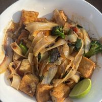 drunken noodles made vegan  at The West Side Kitchen in Orcas Island