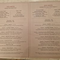 Reverse of Once Upon A Time menu at Six by Nico - Leeds in Leeds