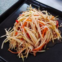 Som Tum (Spicy Papaya Salad) at Phaisach Tana - ร้านไภษัชย์ธน เจ  in Udon Thani