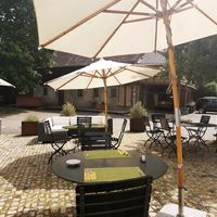 Outdoor seating at Alte Mühle in Langenthal