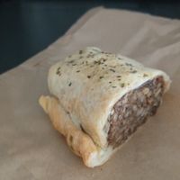 Vegan sausage roll - mushroom & lentil at Spicer + Cole - Finzels Reach in Bristol