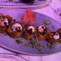 Crujiente de berenjena con miso   at Miss Sushi - Santa Ana in Madrid