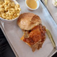 Boston Beef and mac at Vegan Deli and Butcher in St Louis