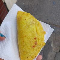 Empanada at La Parada Saludable Café in Bogota