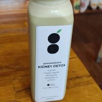 Matcha almond drink at GreenSmoothie Factory in Medan