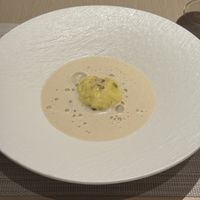 Yellow zucchini, tree mushroomm  at Yuan 圓 in Hong Kong Island