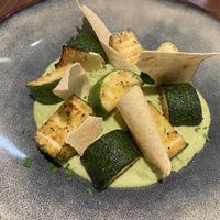 Mashed Green Soybean with Maqaw and Baked Zucchini  at Root Kitchen in Taipei