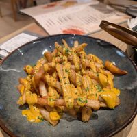 Vegan Cheese fries at Root Kitchen in Taipei