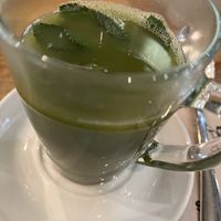 Some kind of minty matcha drinkk  at Spreegold - Bikini Mall in Berlin