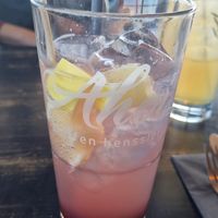 Zitrone, Brombeer Ingwer drink at Ahoi Steffen Henssler in Otterndorf