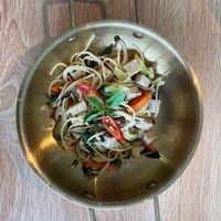 Thai Spicy herbs spaghetti  at Amber Food & Desserts in Koh Samui