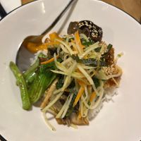 Vegetables and ricee  at Nữ Eatery in Hoi An