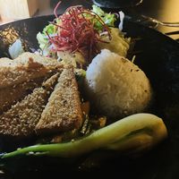 Groenten met jasmijnrijst en “kip"  at IV in Berlin