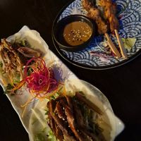 Sate skewers and vegan duck starter at IV in Berlin