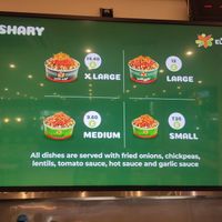 Prices at Koshary El Tahir in London