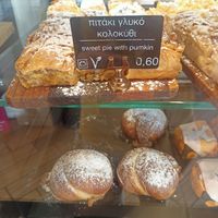 Options marked at Spitiko Bakery in Thessaloniki