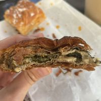 Vegan spinach & mushroom pie   at Spitiko Bakery in Thessaloniki