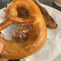 Vegan pretzel  at Spitiko Bakery in Thessaloniki