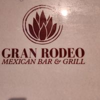 Menu front at Gran Rodeo in Suffolk