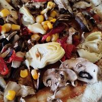 Vegan pizza (no veg cheese available) at Danilo's Pizza in Eregli