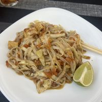 Fried noodles with tofu  at Thai Pan in Mallorca