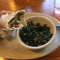 Falafel wrap and tabouli salad! at Lawrence's Cafe in Decatur