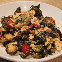 Vegan brussel sprouts at Farm And Fire in Santa Rosa Beach