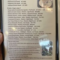 Coffee Menu  at Cafe Kuromimi Lapin in Tokyo