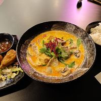 Golden Curry, Seitan-Sticks and Rice at An Lac in Flensburg