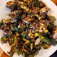 Maple Dijon Brussels sprouts at Resurrection Roadhouse in Seward