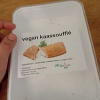 Vegan kaassoufflé suuuper delicious! (I only thought of taking a pic after I had already eaten it but I super recommend it! at Veggie4U in The Hague