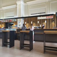 The counter at Bríccocafè in Livorno