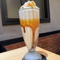caramel banana milkshake  at Box Burger - Yumoto in Hakone