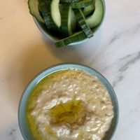 Baba ganoush with cucumber  at Grilko in Wokingham