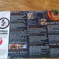  Menu 2 at Tensai Ramen in Rotterdam