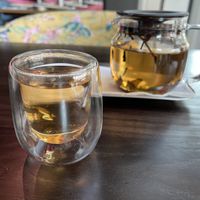 Toast hojicha loose leaf tea  at Tampopo - Wimbledon in South West London