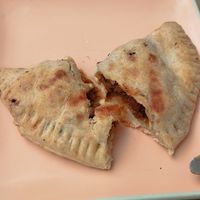 Empanada with soya mince on sherry wine at Flamenkana in Jerez