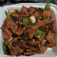 Bean curd with veggies at China Express in Tremonton