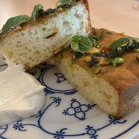 Focaccia with vegan aioli   at Plan in Poznan