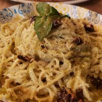 Pistache pesto pasta at Martha Pizze Amore in Paris